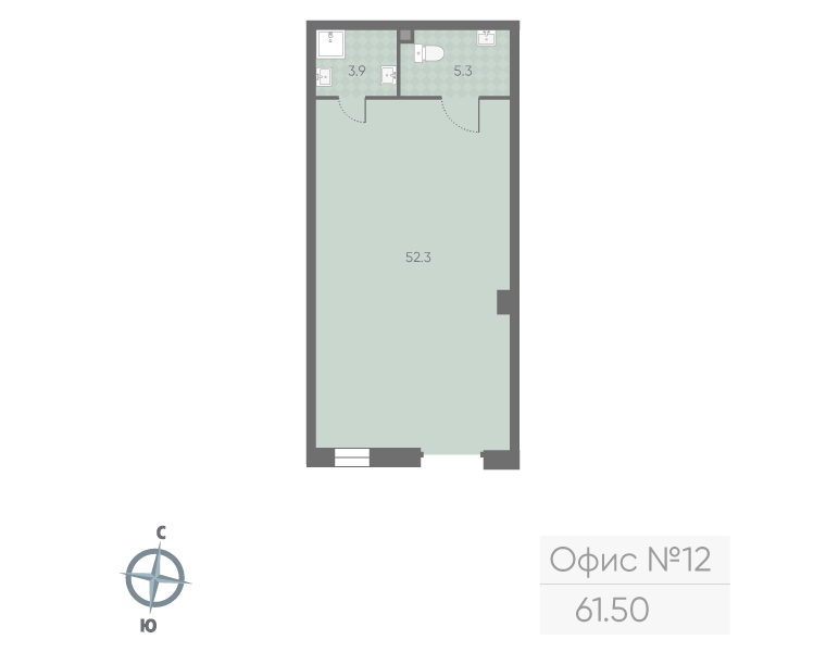 Продам офис 61.5 м.кв.