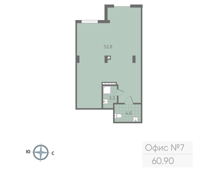 Продам офис 60.9 м.кв.