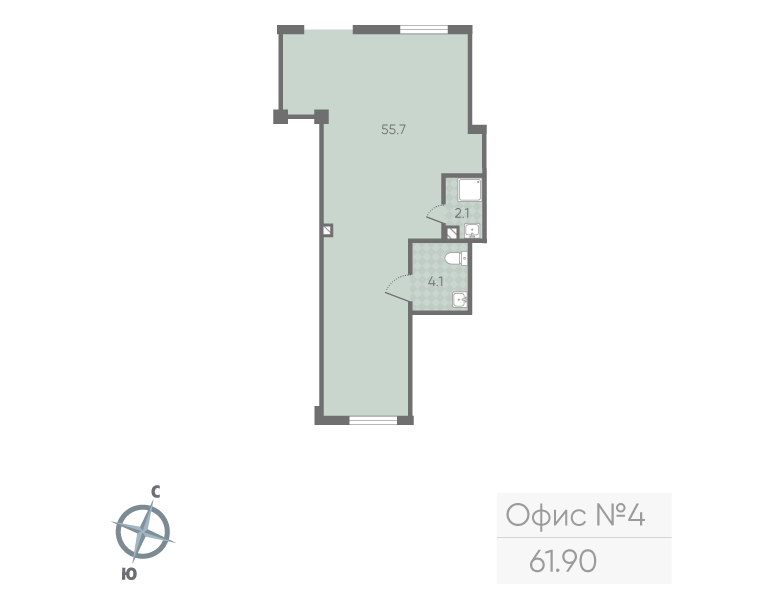 Продам офис 61.9 м.кв.