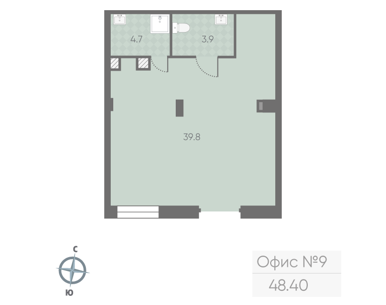 Продам офис 48.4 м.кв.