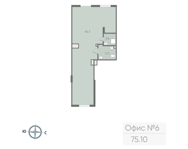 Продам офис 75.1 м.кв.