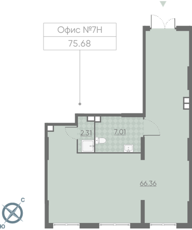 Продам офис 75.7 м.кв.