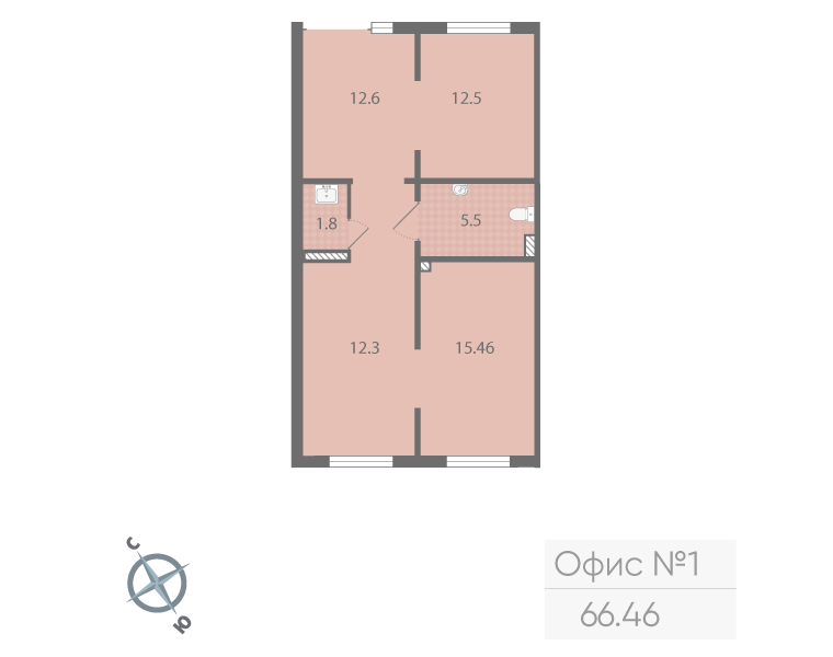 Продам офис 66.5 м.кв.