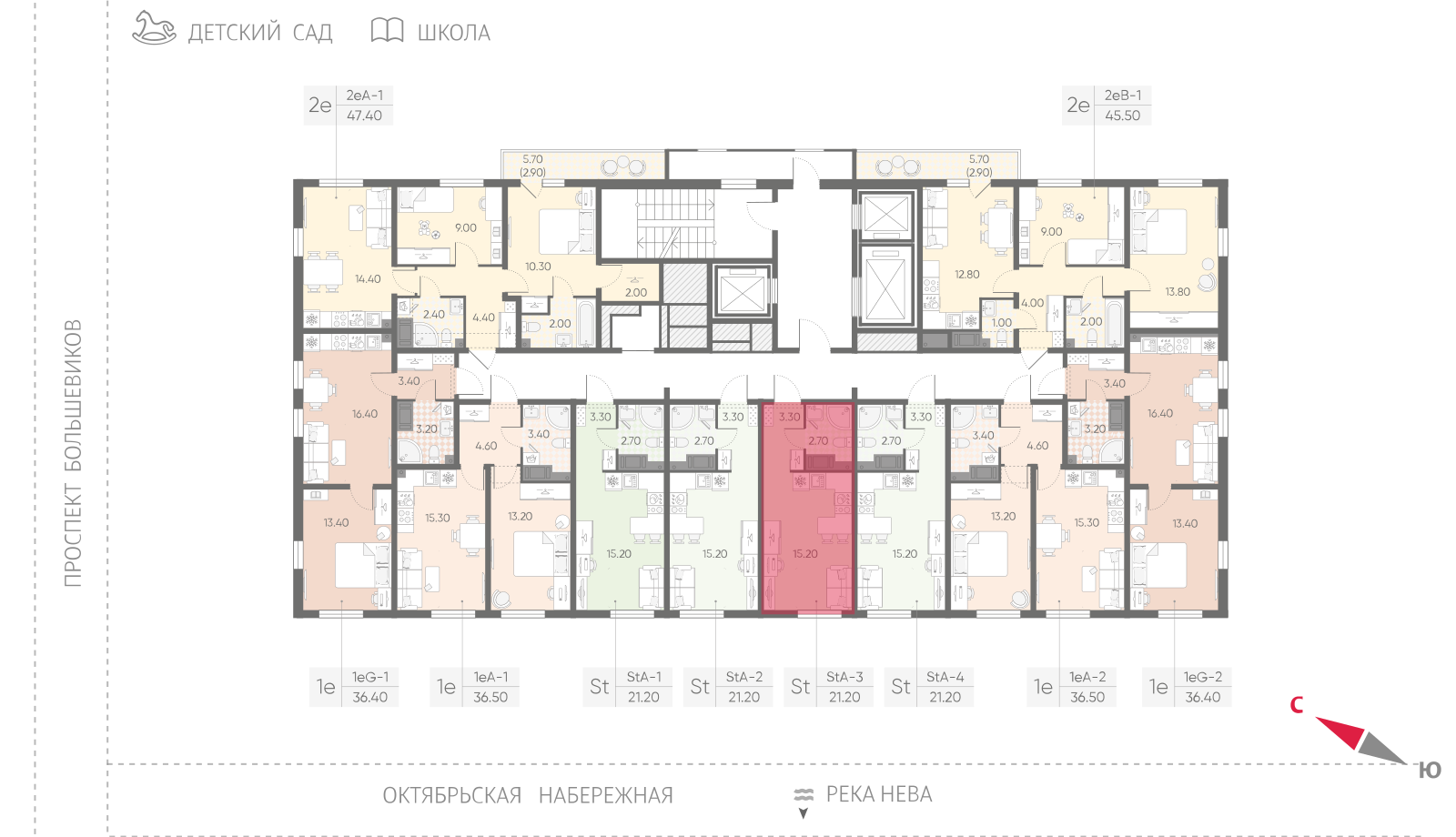 21.2 кв.м, ЖК "Октябрьская набережная", изображение-2