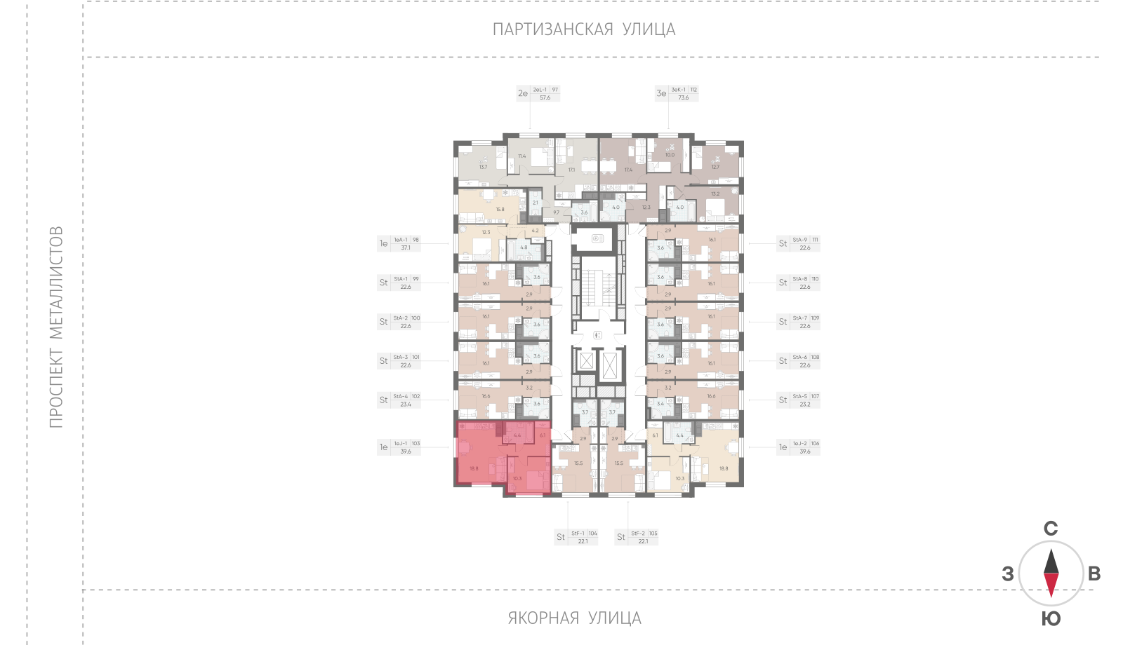 1-комнатная квартира, 39.6 кв.м, ЖК "Большая Охта", изображение-2