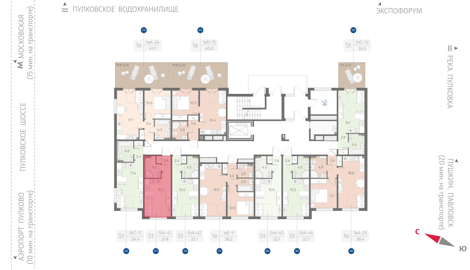 21.8 кв.м, ЖК "Пулково Лейк", изображение-2