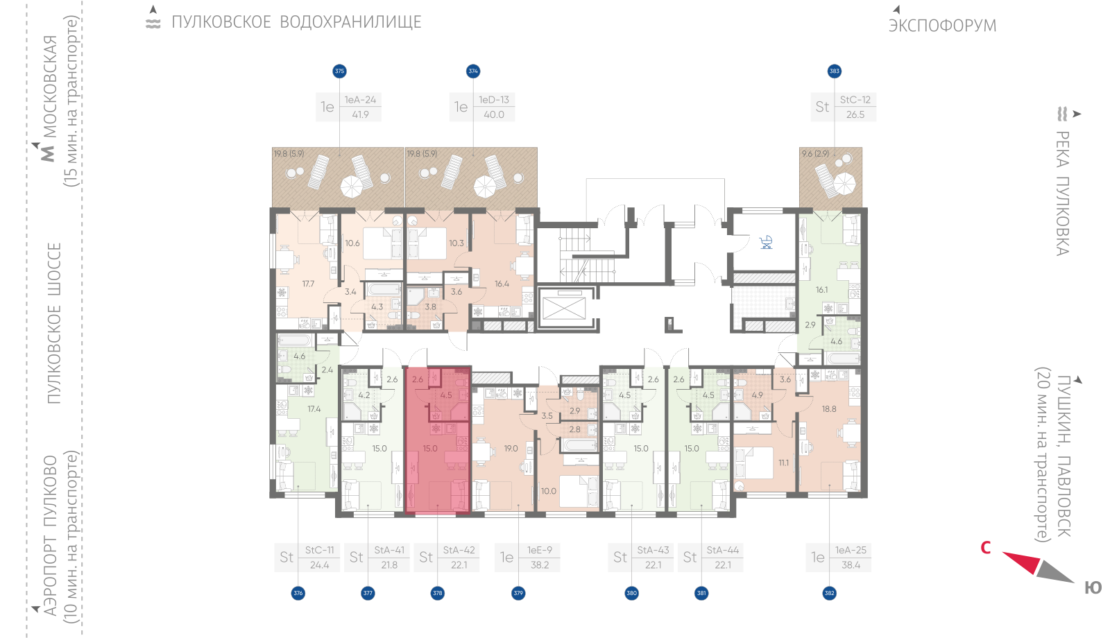 22.1 кв.м, ЖК "Пулково Лейк", изображение-2