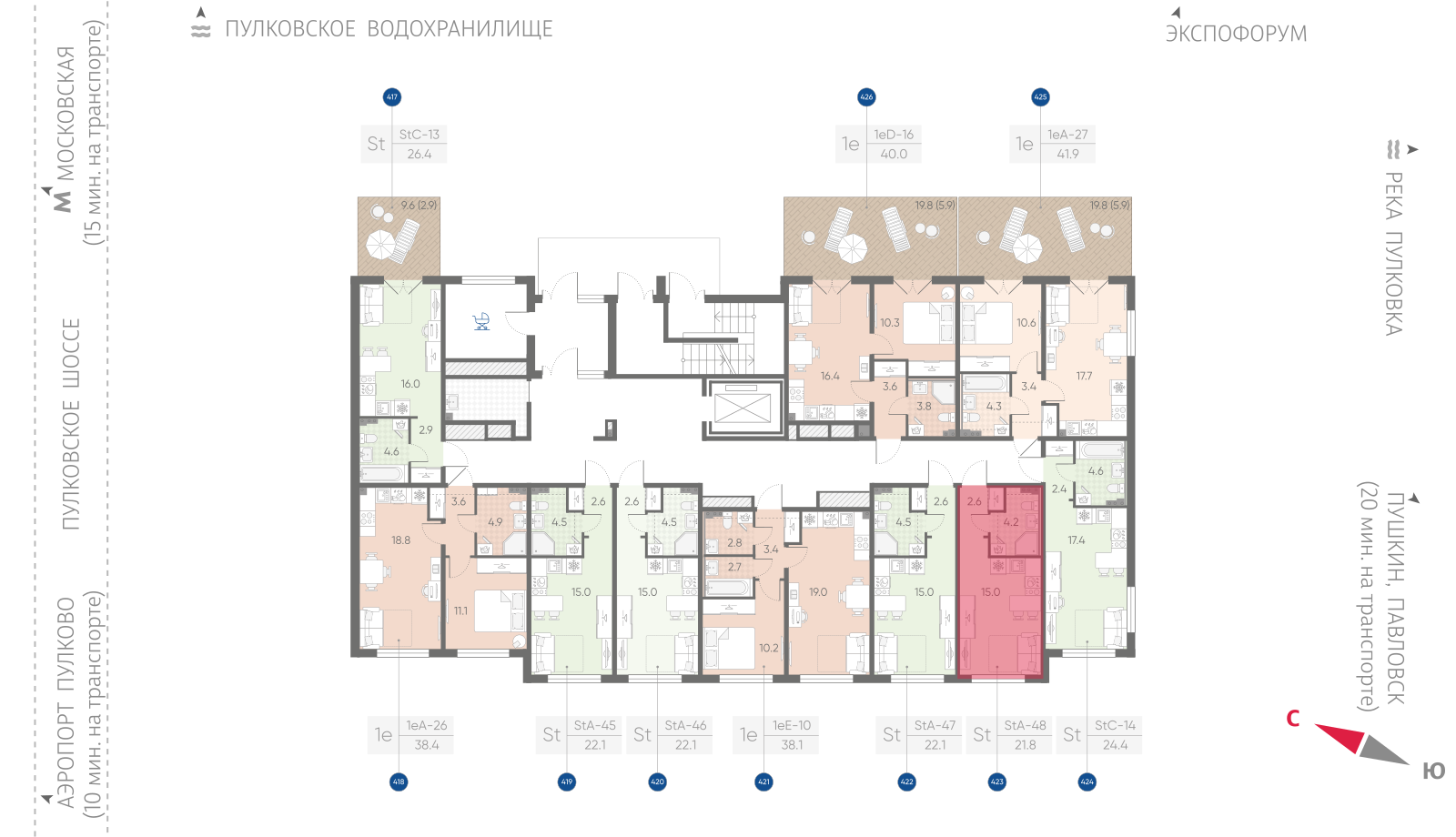 21.8 кв.м, ЖК "Пулково Лейк", изображение-2