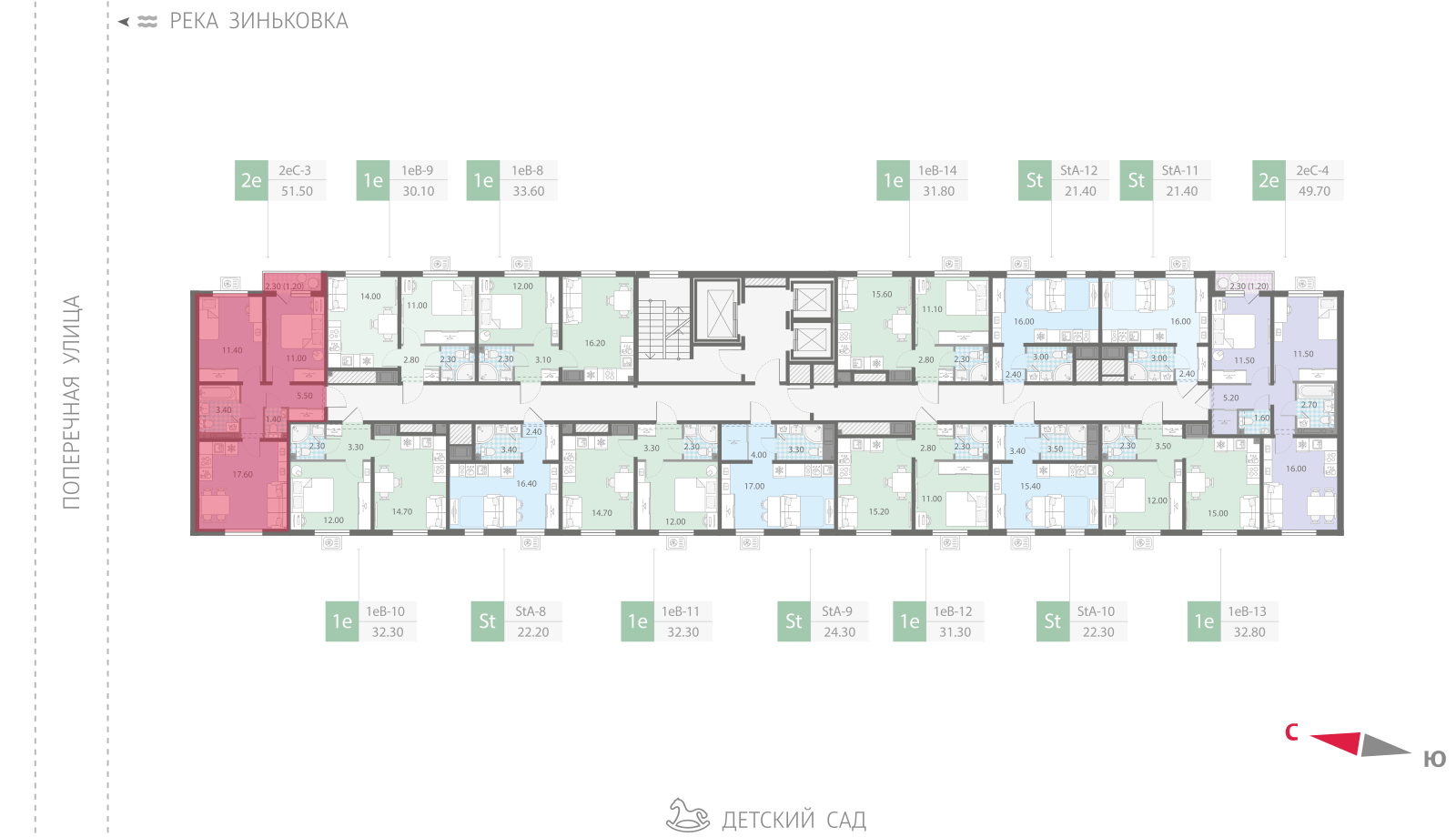 2-комнатная квартира, 51.5 кв.м, ЖК "Ржевский парк", изображение-2