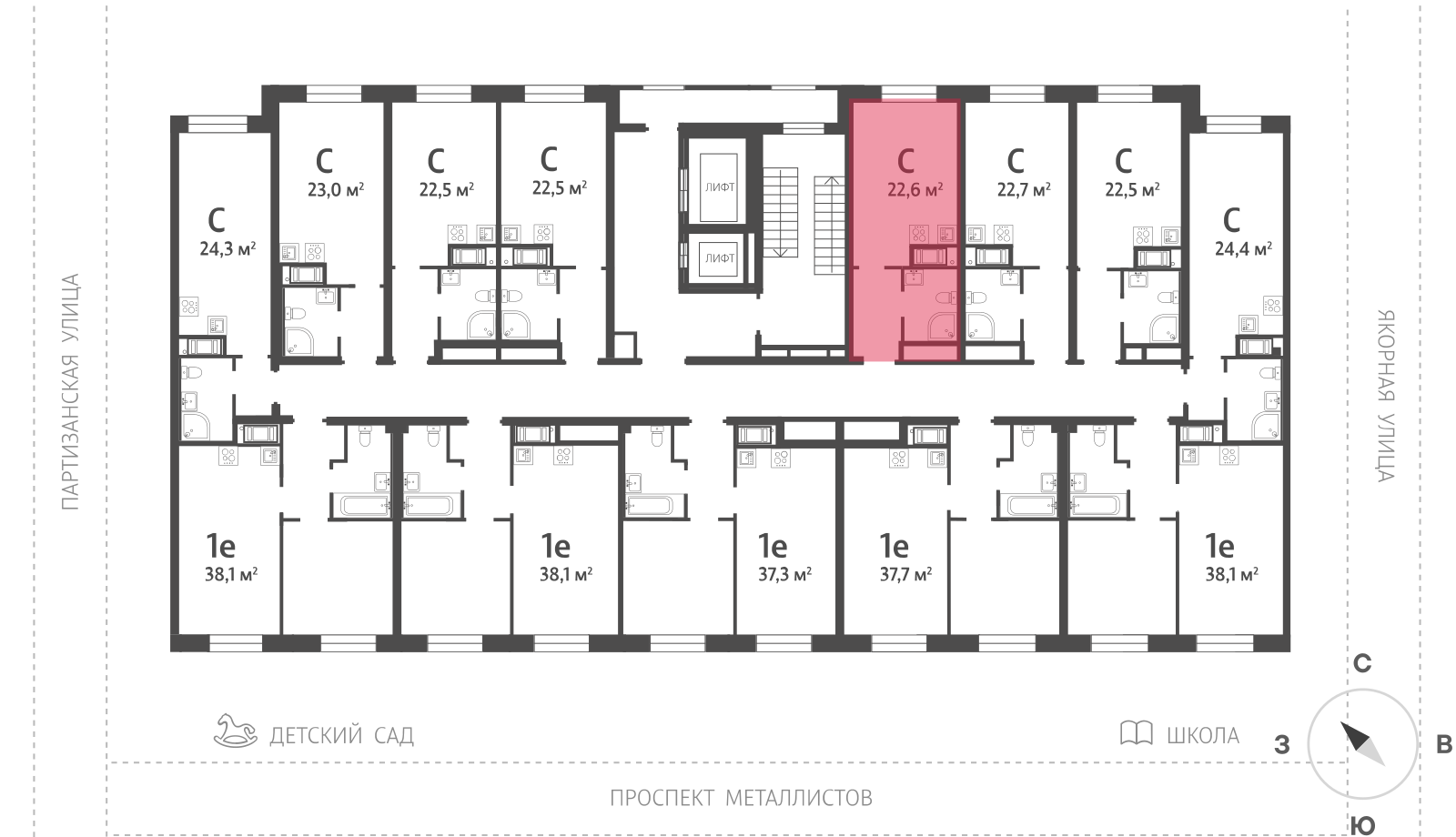 23 кв.м, ЖК "Большая Охта", изображение-2