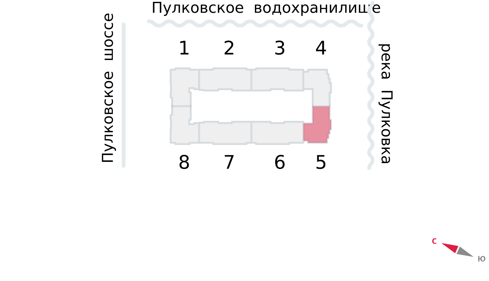1-комнатная квартира, 36.9 кв.м, ЖК "Пулково Лейк", изображение-2