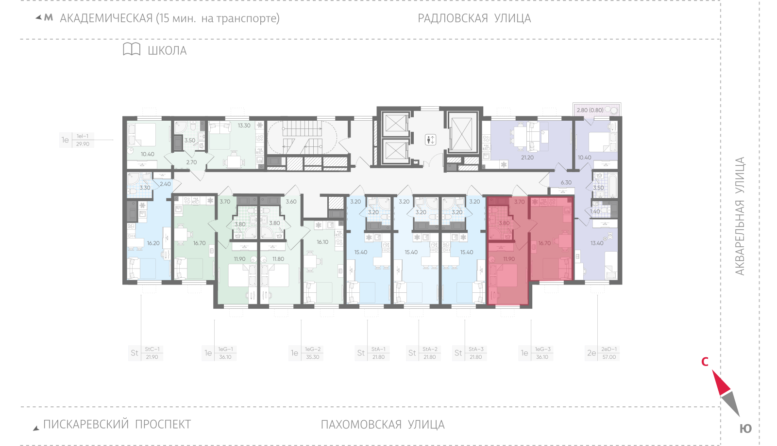 1-комнатная квартира, 35.9 кв.м, ЖК "Ручьи", изображение-2