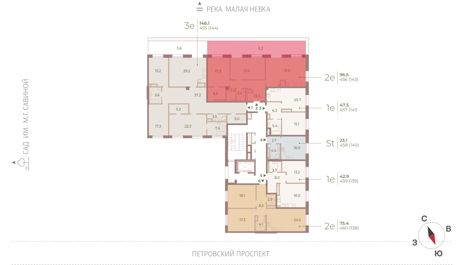 2-комнатная квартира, 105.7 кв.м, ЖК Neva Haus (Нева Хаус), изображение-2