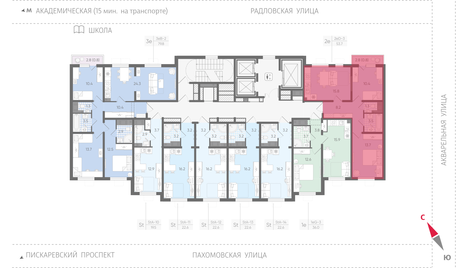 2-комнатная квартира, 53.6 кв.м, ЖК "Ручьи", изображение-2