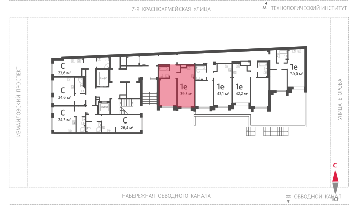 1-комнатная квартира, 39.5 кв.м, ЖК "Измайловский", изображение-2