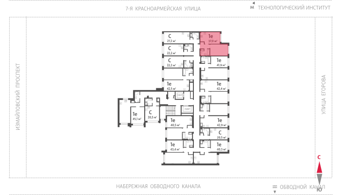 1-комнатная квартира, 37 кв.м, ЖК "Измайловский", изображение-2