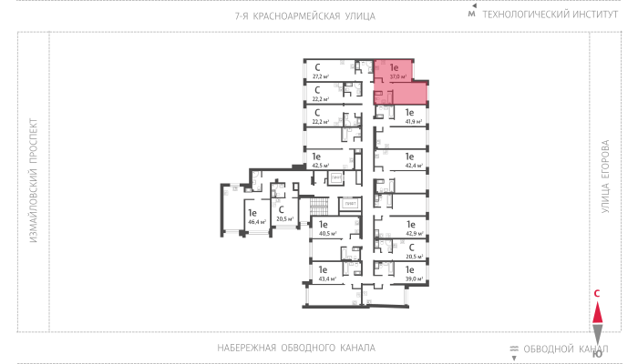 1-комнатная квартира, 37 кв.м, ЖК "Измайловский", изображение-2