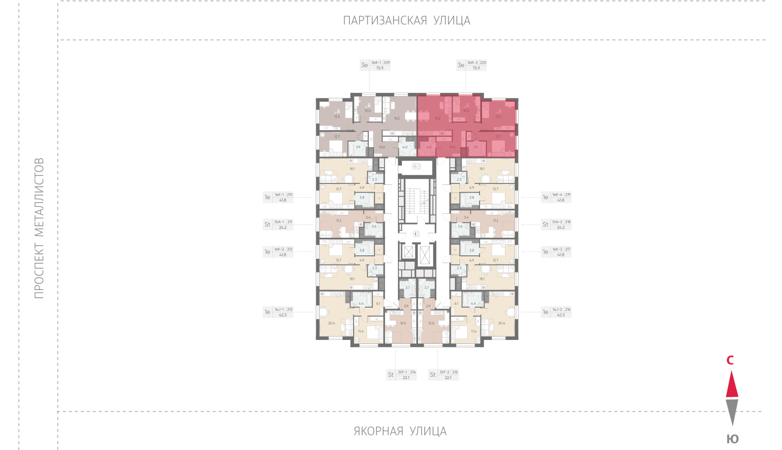 3-комнатная квартира, 75.9 кв.м, ЖК "Большая Охта", изображение-2