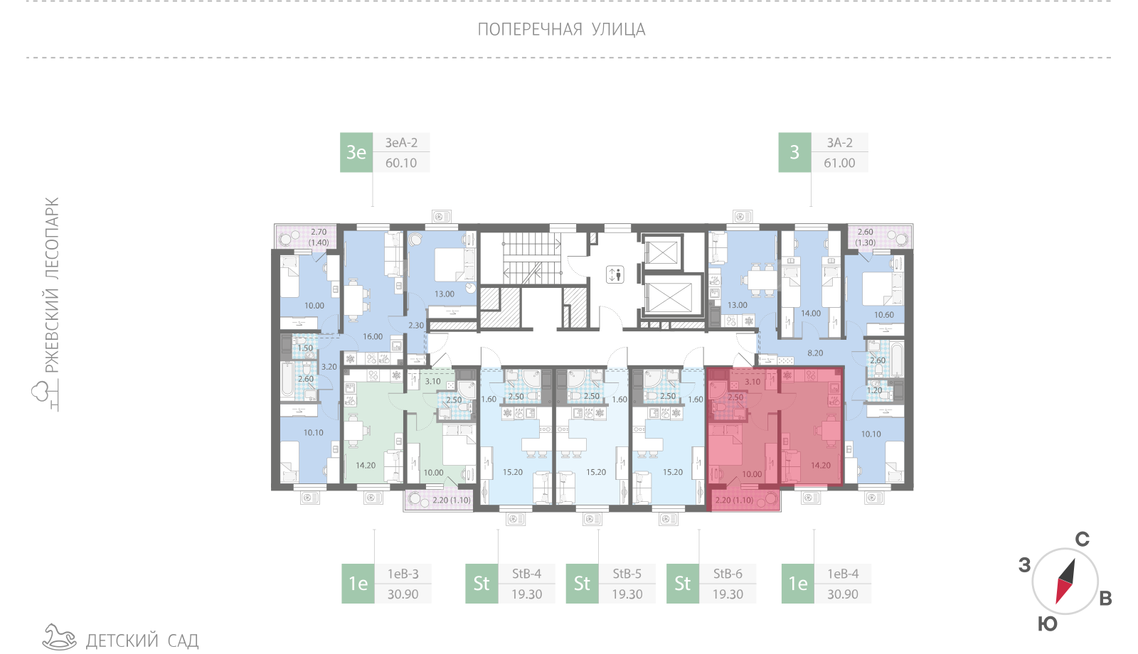 1-комнатная квартира, 30.9 кв.м, ЖК "Ржевский парк", изображение-2