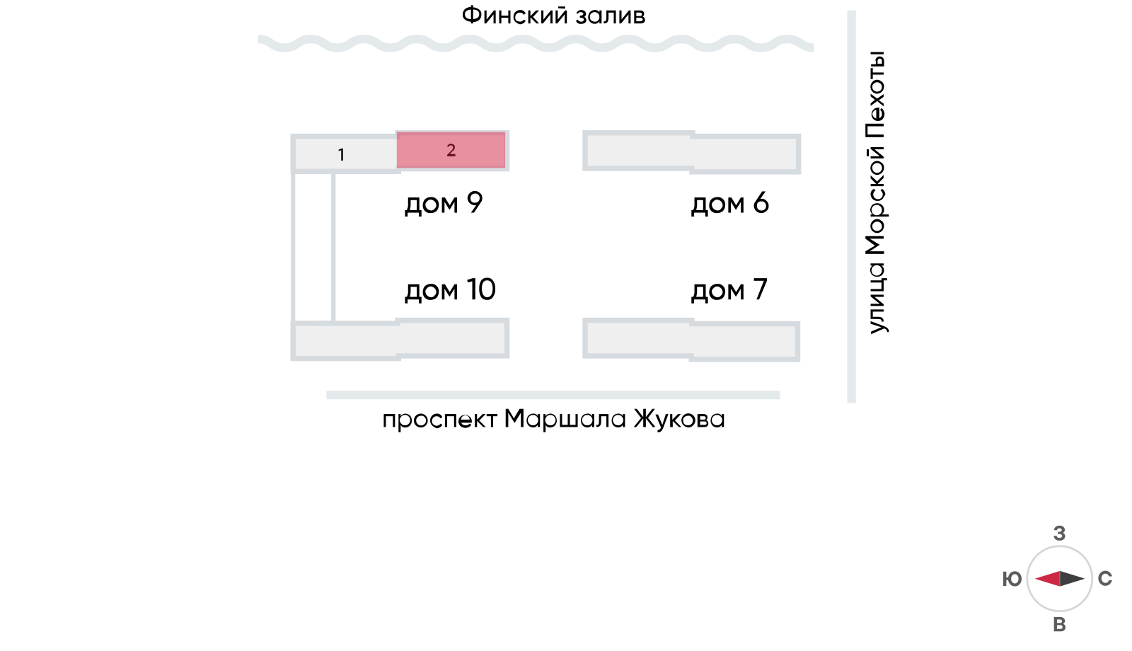 1-комнатная квартира, 36.72 кв.м, ЖК "Морская миля", изображение-2