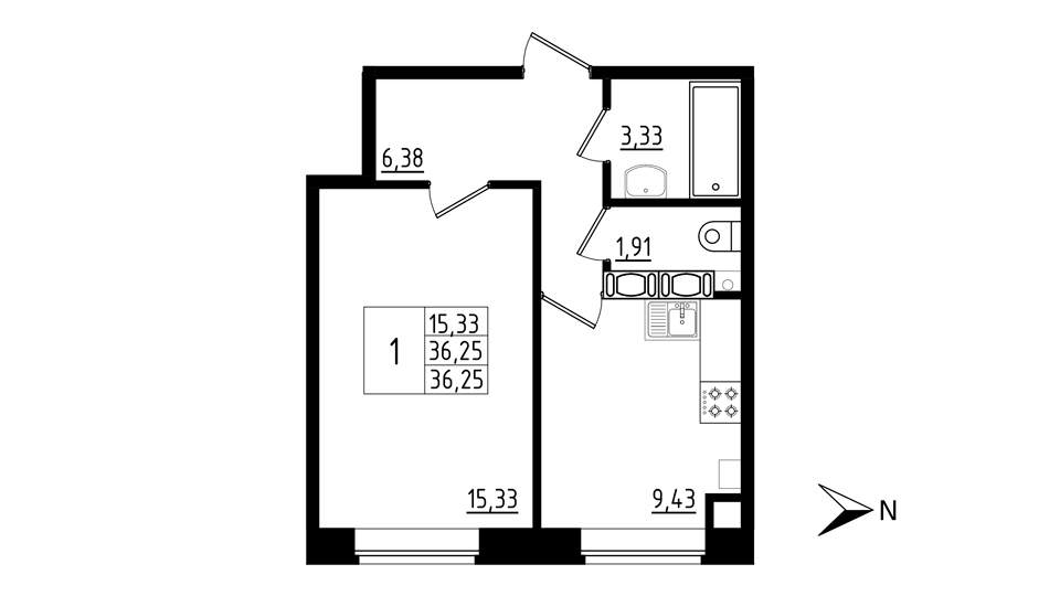 Продажа 1-комнатной новостройки, Русско-Высоцкое, Павлика Филимонова улица,  д.6