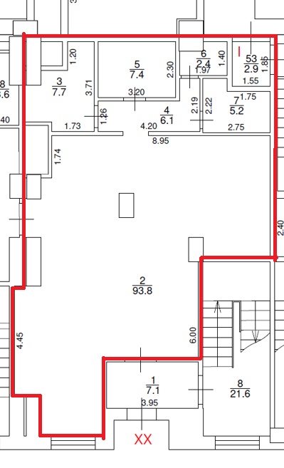 Сдам в аренду помещение свободного назначения 122.6 м.кв.