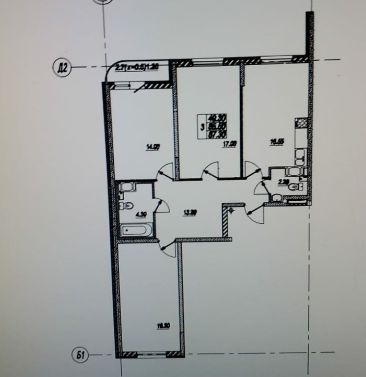 Продажа 3-комнатной квартиры, Шушары, Валдайская улица,  д.4к1 стр 1