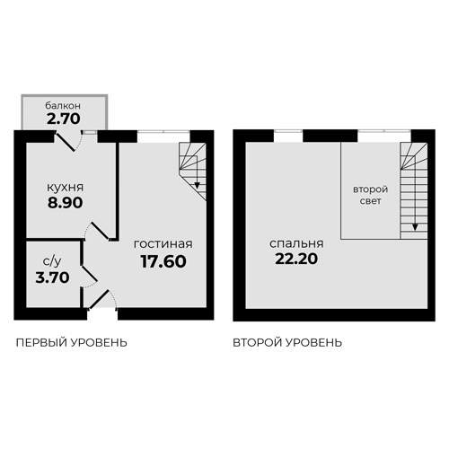 Продажа 2-комнатной новостройки, Михайловск, Музыкальная улица,  д.1