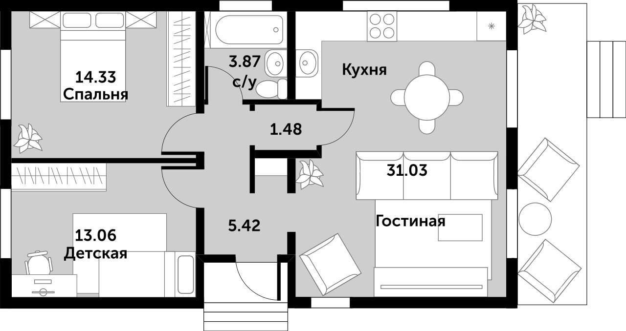 Продажа дома, 74м <sup>2</sup>, 4 сот., Мартемьяново, д.228