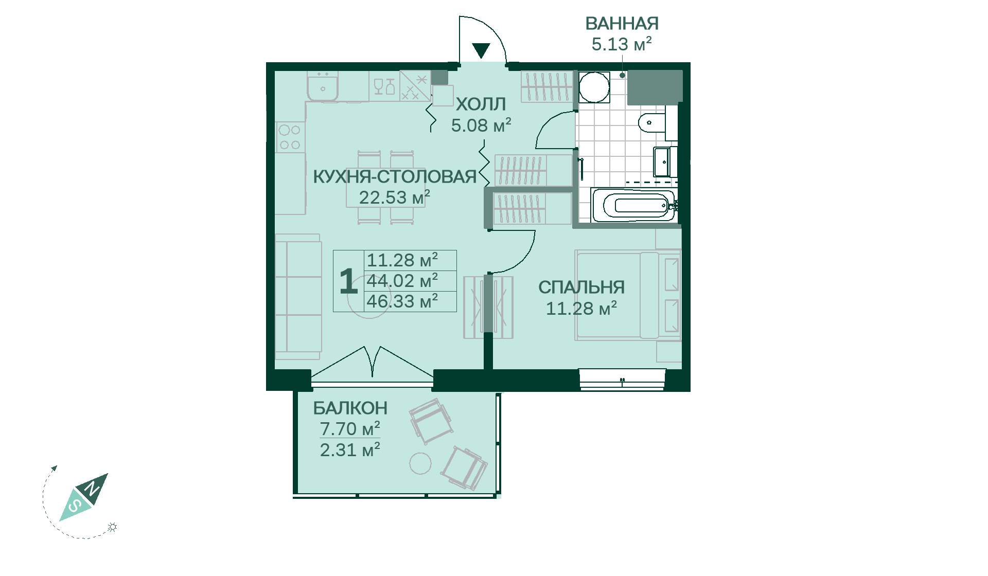 Продажа 1-комнатной новостройки, Санкт-Петербург, Магнитогорская улица,  д.11