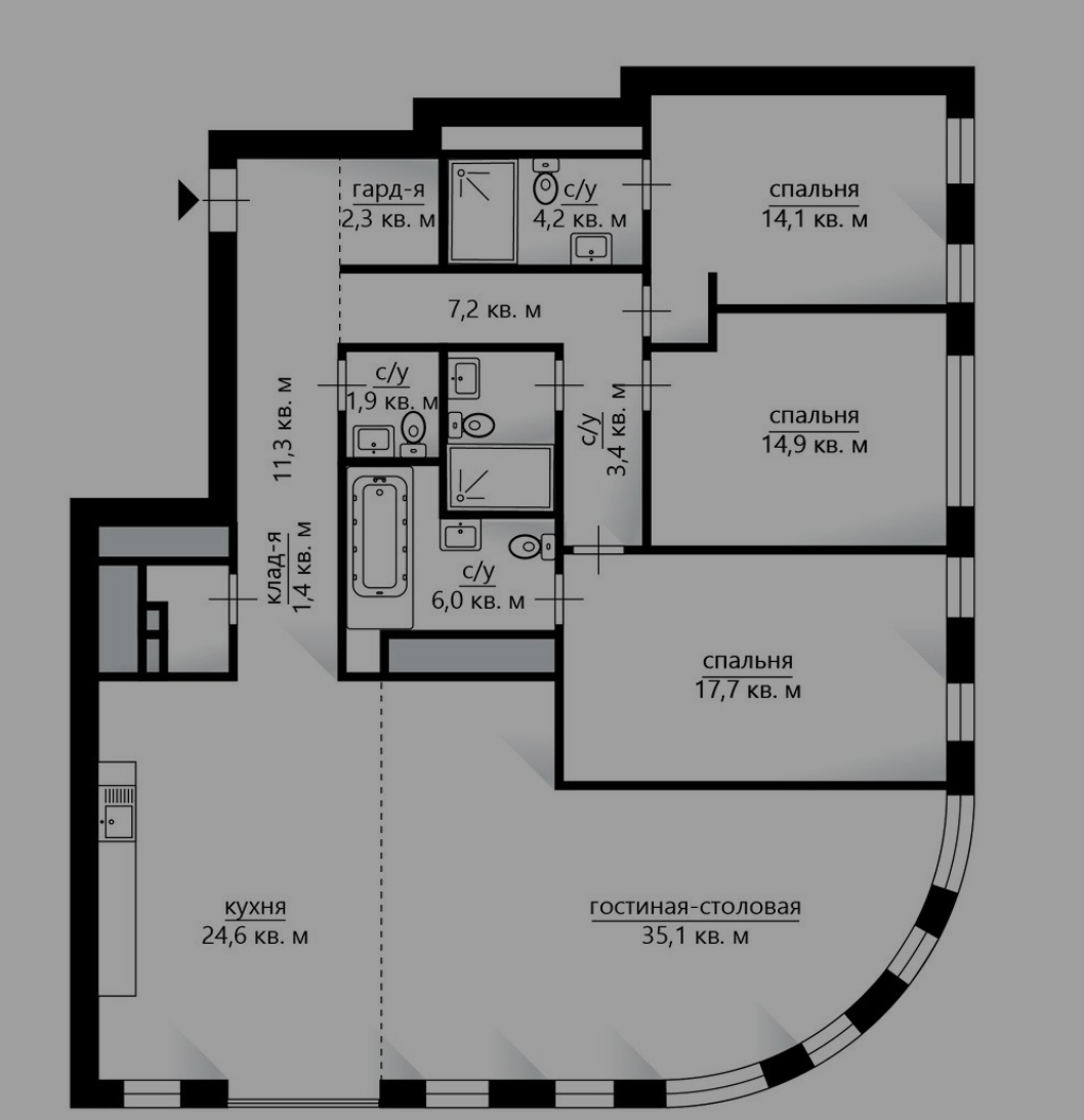 Продажа 4-комнатной квартиры, Москва, Саввинская набережная,  д.13