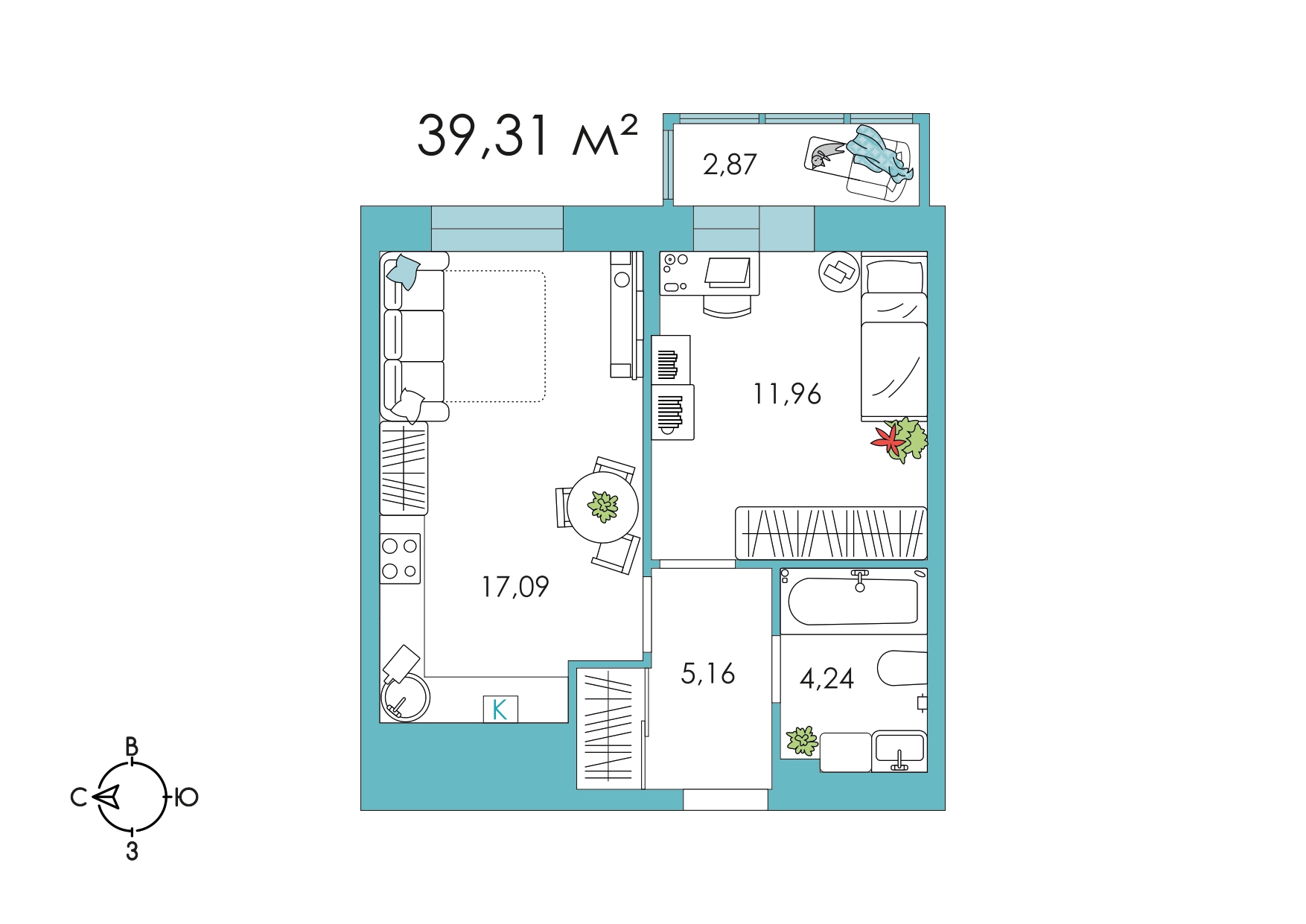 Продажа 1-комнатной новостройки, Петровский, Петровская улица,  д.1