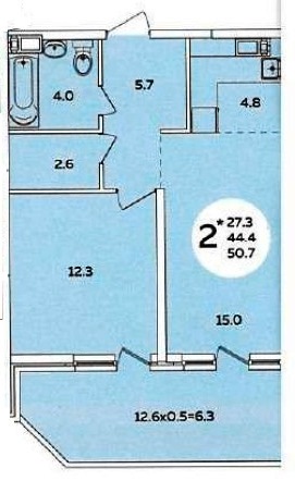 Продажа 2-комнатной квартиры, Краснодар, им. Адмирала Пустошкина бульвар,  д.11к4