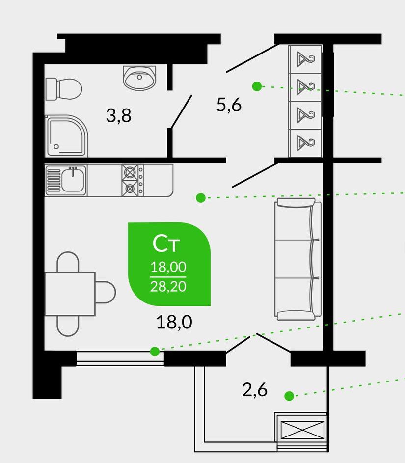 Продажа новостройки, Краснодарский, Искры улица,  д.66/8