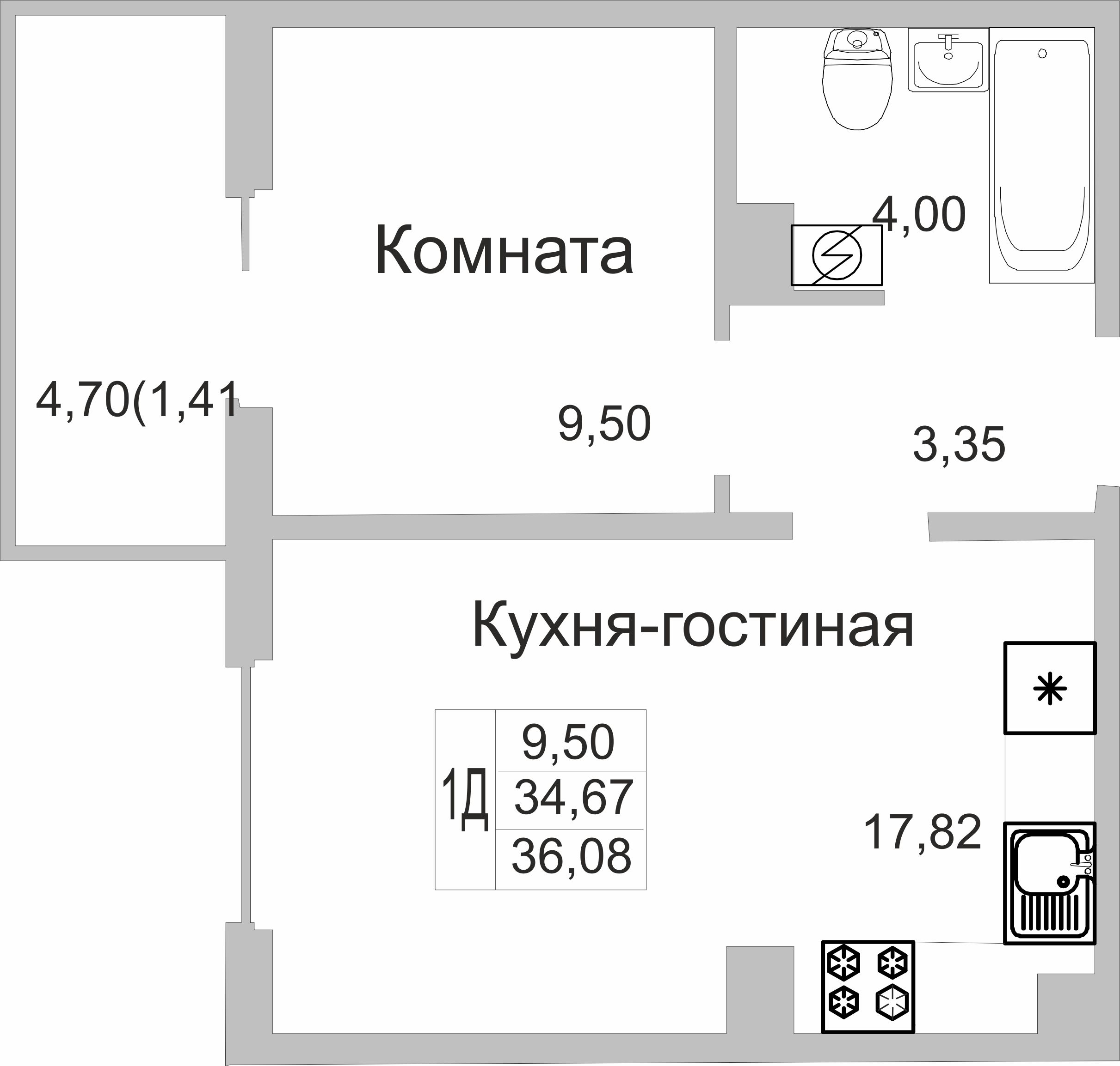 Продажа 1-комнатной новостройки, Псков, Инженерная улица,  д.132