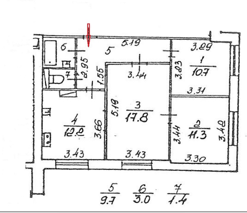 Продажа 3-комнатной квартиры, Санкт-Петербург, Ткачей улица,  д.68 к2