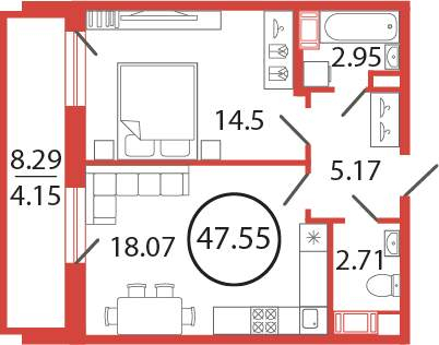 Продажа 1-комнатной новостройки, Бугры, Шекспира улица,  д.1