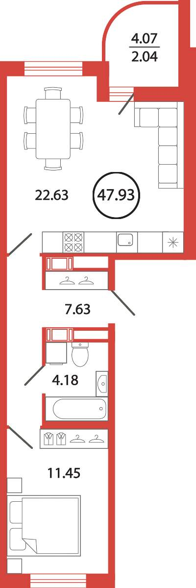 Продажа 1-комнатной новостройки, Бугры, Шекспира улица,  д.1