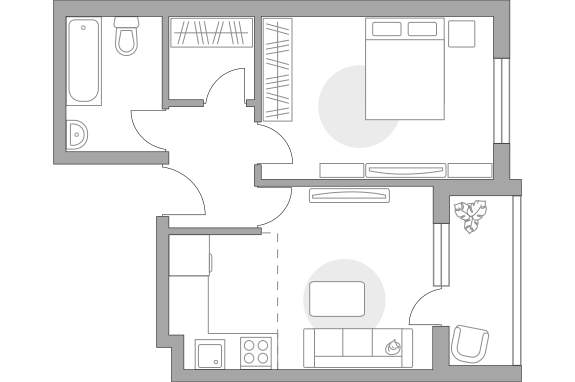 Продажа 2-комнатной новостройки, Жабкино, Ленинская улица,  д.1