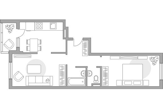 Продажа 2-комнатной новостройки, Жабкино, Ленинская улица,  д.1