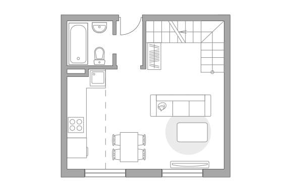 Квартира, 44.6 м²
