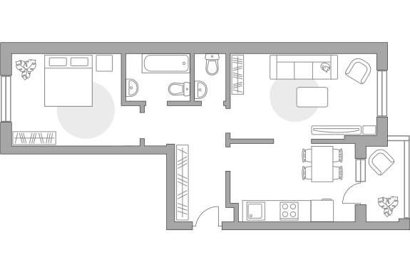 Продажа 2-комнатной новостройки, Жабкино, Ленинская улица,  д.1