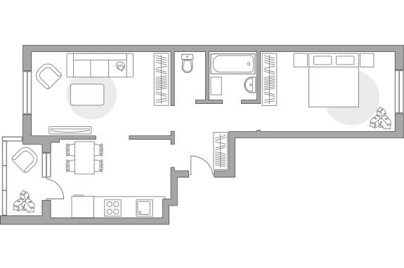 Продажа 2-комнатной новостройки, Жабкино, Ленинская улица,  д.1