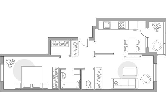 Продажа 2-комнатной новостройки, Жабкино, Ленинская улица,  д.1