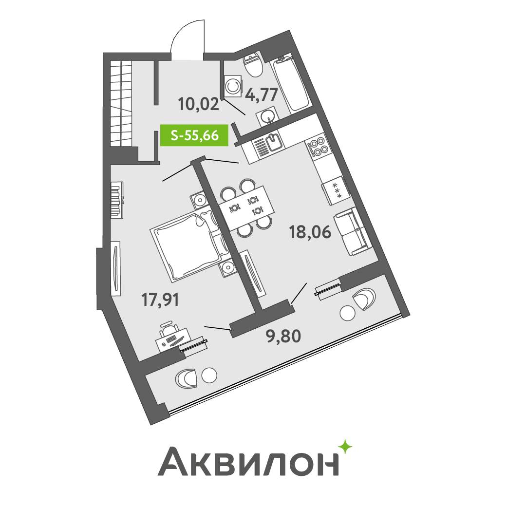 Продажа 1-комнатной новостройки, Санкт-Петербург, Головнина бульвар,  д.к12