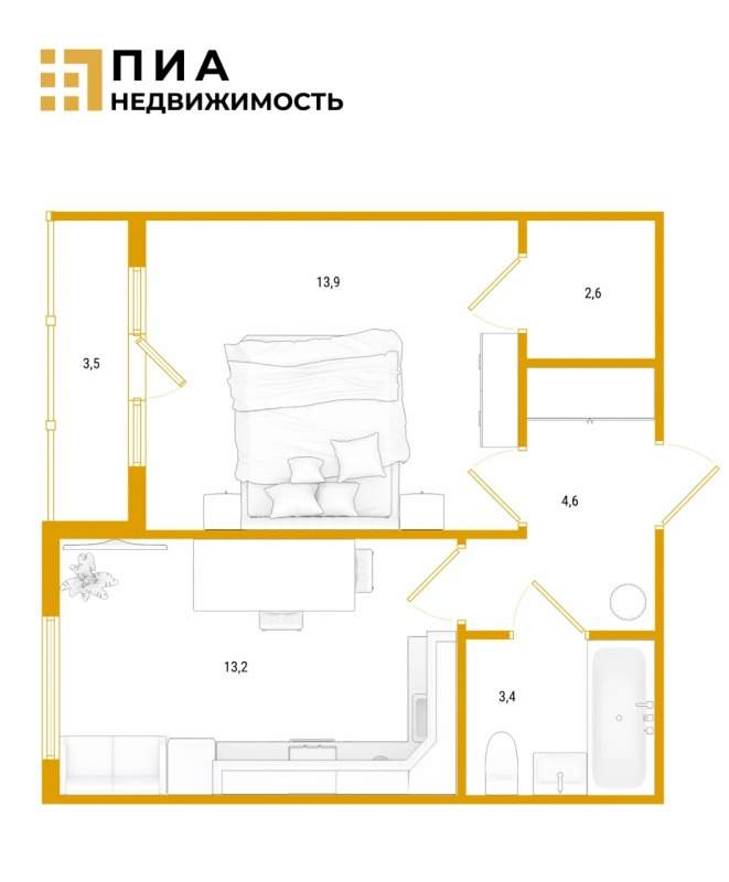 Продажа 1-комнатной квартиры, Санкт-Петербург, Плесецкая улица,  д.6стр1