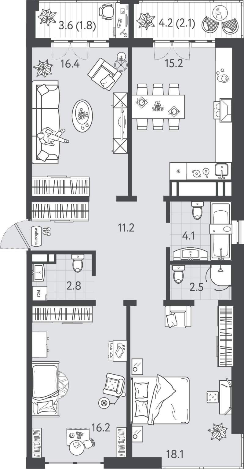 Продажа 3-комнатной новостройки, Краснодар, Колхозная улица,  д.5стр4