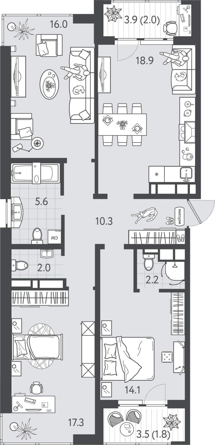 Продажа 3-комнатной новостройки, Краснодар, Колхозная улица,  д.5стр4