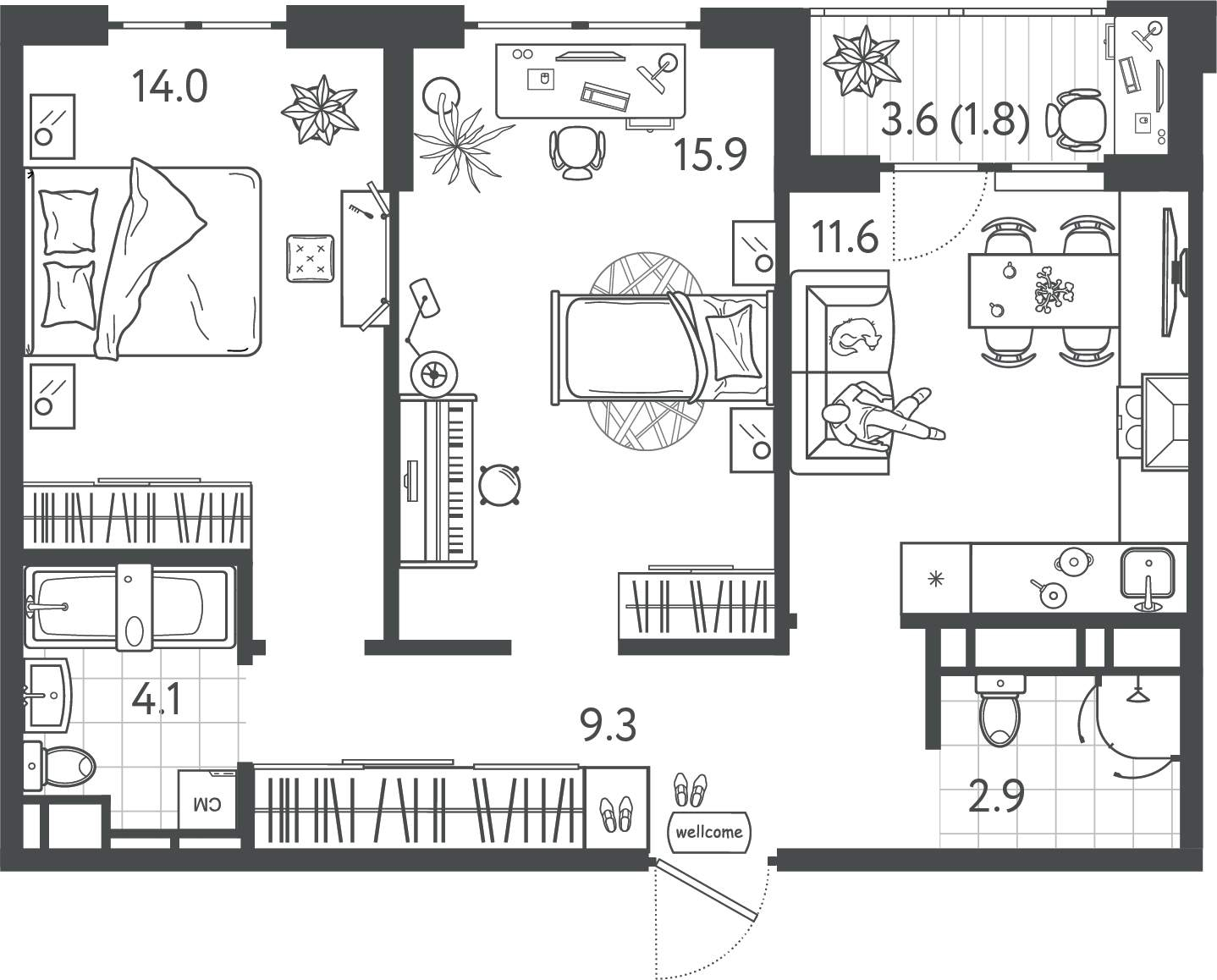 Продажа 2-комнатной новостройки, Краснодар, Колхозная улица,  д.5стр4