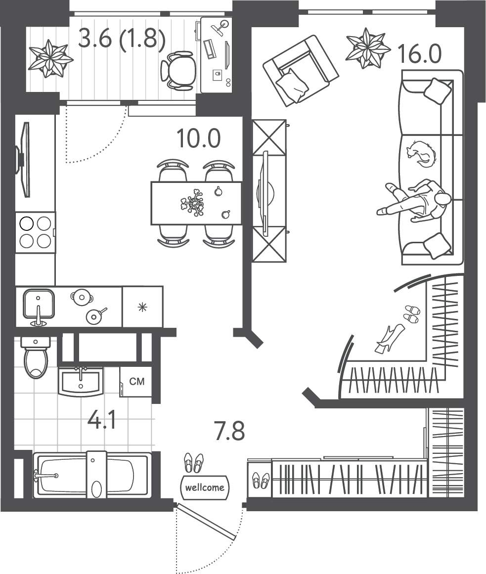 Продажа 1-комнатной новостройки, Краснодар, Колхозная улица,  д.5стр6